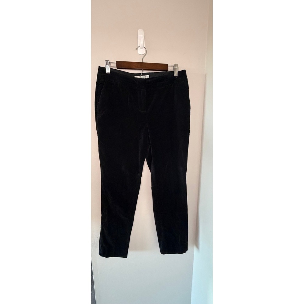 Boden Black Velvet Cropped Ankle Trousers Tailored Pants NWOT Size 8P